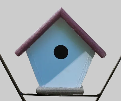 Poly Burgundy Heart Birdhouse